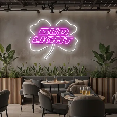 Lucky Clover Bud Light Neon Sign - Stealth Promo Co