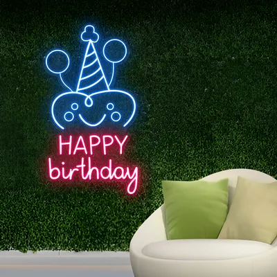 Celebrate Happy Birthday Neon Sign - Stealth Promo Co