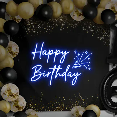 Happy Birthday Cheers Neon Sign - Stealth Promo Co