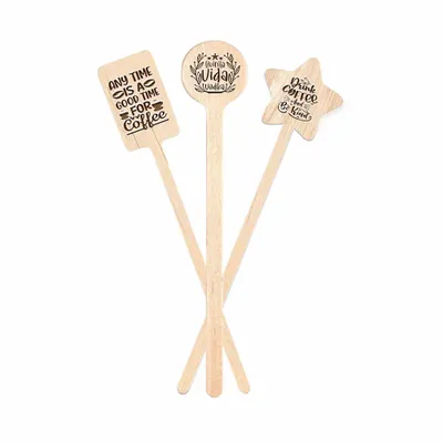 Wooden Shaped Stir Sticks - Stealth Promo Co
