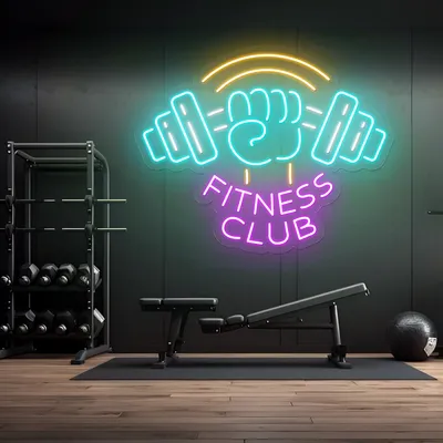 Barbell Neon Signs - Stealth Promo Co