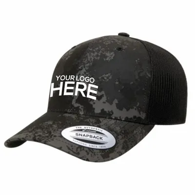 YP Classics Veil Camo Retro Trucker Cap - Stealth Promo Co