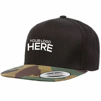 YP Classics Premium Snapback Two-tone Camo Cap - Stealth Promo Co