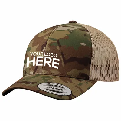 YP Classics Multicam Retro Trucker Cap - Stealth Promo Co