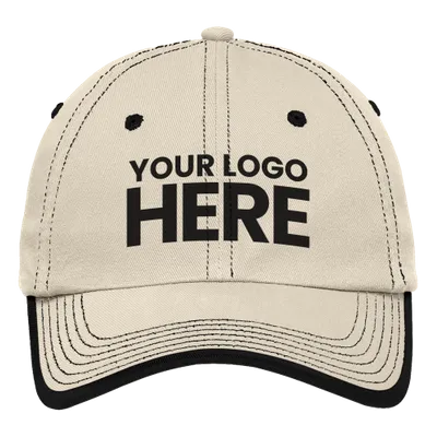 Port Authority Vintage Washed Contrast Stitch Cap - Stealth Promo Co