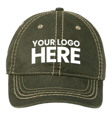 Port Authority Pigment Print Distressed Cap - Stealth Promo Co
