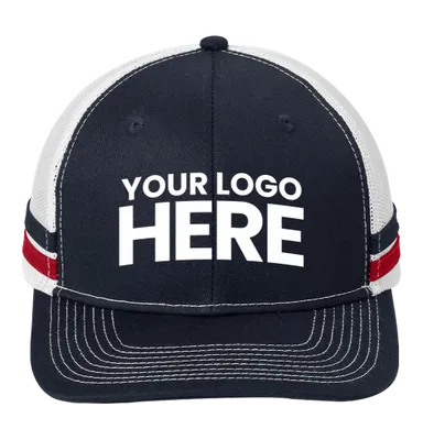Port Authority    Two-Stripe Snapback Trucker Cap - Stealth Promo Co