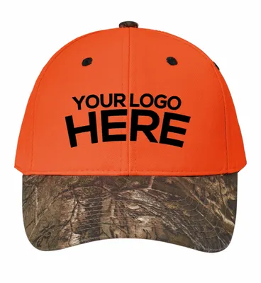 Port Authority Enhanced Visibility Cap with Camo Brim - Stealth Promo Co