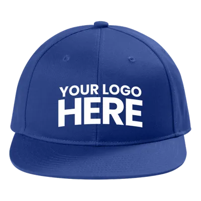 Port Authority   Snapback Flat Bill Cap  - Stealth Promo Co