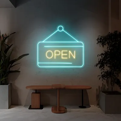 Glowing Open Neon Sign - Stealth Promo Co