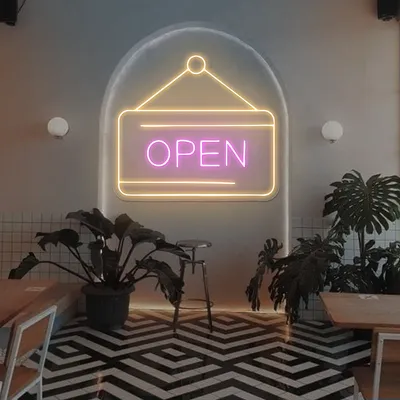 Retro Open Neon Sign - Stealth Promo Co