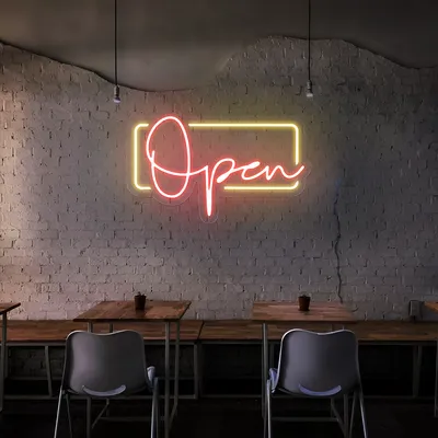 Modern Open Neon Sign - Stealth Promo Co