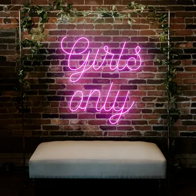 Chic Pink Girls Only Neon Sign - Stealth Promo Co