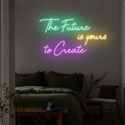 Visionary The Future is Yours to Create Neon Sign - Stealth Promo Co