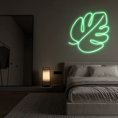 Tropical Monstera Leaf Neon Sign - Stealth Promo Co