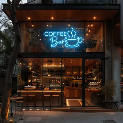 Coffee Bar Window Neon Sign - Stealth Promo Co
