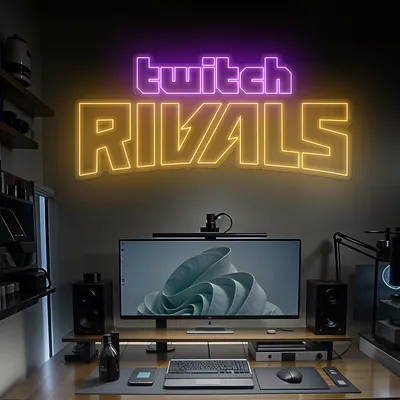 Twitch Rivals Gaming Setup Neon Sign - Stealth Promo Co