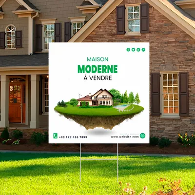 Panneau personnalisé pour vente de maison moderne