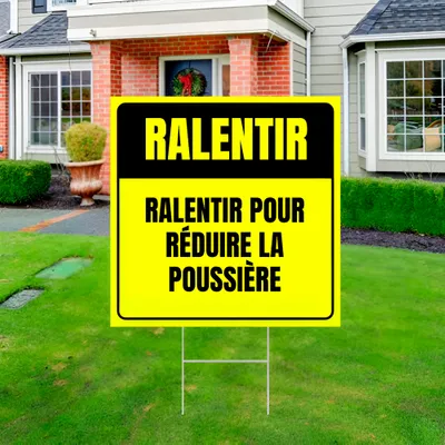 Panneau pour le ralentissement