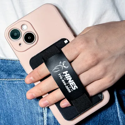 Leather Phone Wallet with Hand Grip - Custom Tees Today