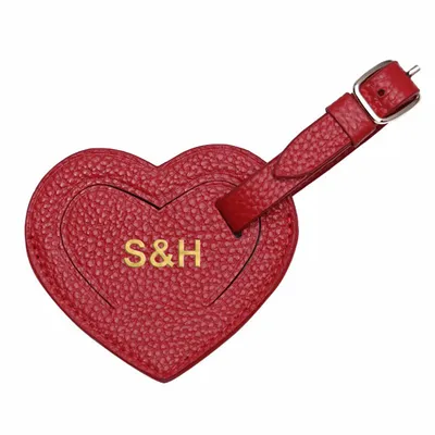 Lychee Grain Heart-Shaped Luggage Tag - Stealth Promo Co