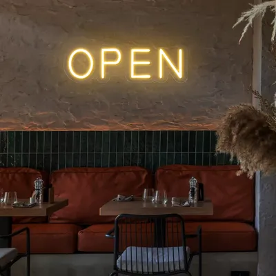 Open Block Neon Sign - Stealth Promo Co