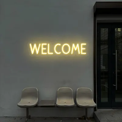Welcome Block Neon Sign - Stealth Promo Co