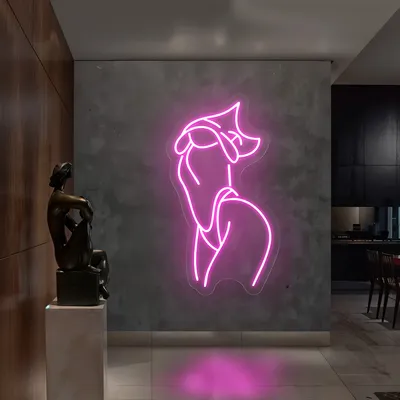 Body Outline Side Pose Neon Sign - Stealth Promo Co