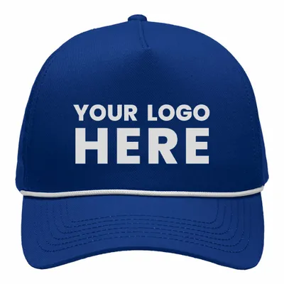 Five-Panel Rope Heritage Fit Cap - Stealth Promo Co