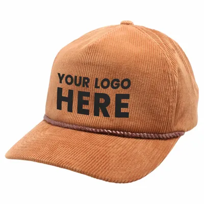 Pit Bull PB314 Five Panel Corduroy Unstructured Rope Hat - Stealth Promo Co