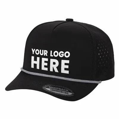 Unbranded 5 Panel Perforated Laser Mesh Rope Hat - Stealth Promo Co