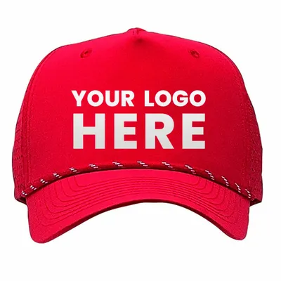 Cobra XFR 5 Panel Structured Perforated Laser Cut Back Hat, Mix Colors Rope - Stealth Promo Co