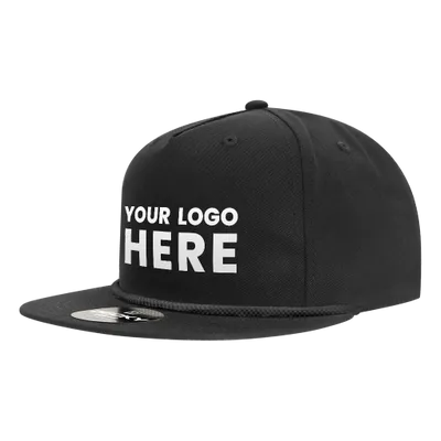 Decky 6042 5 Panel High Profile Relaxed Cotton Blend Rope Hat - Stealth Promo Co