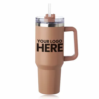 40 oz. Alps Stainless Steel Travel Mugs with Handle - Stealth Promo Co