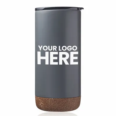 16 oz. Cork Bottom Travel Tumblers - Stealth Promo Co
