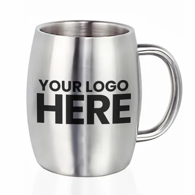 14 oz Agnes Stainless Steel Double Wall Mugs - Stealth Promo Co