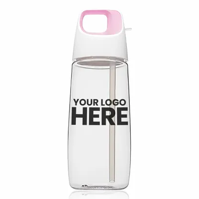 27 oz. Accent Cube Water Bottles with Straw - Stealth Promo Co