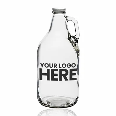 64 oz. Clear Glass Beer Growlers - Stealth Promo Co