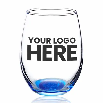 9 oz. Stemless Etched Wine Glasses - Stealth Promo Co