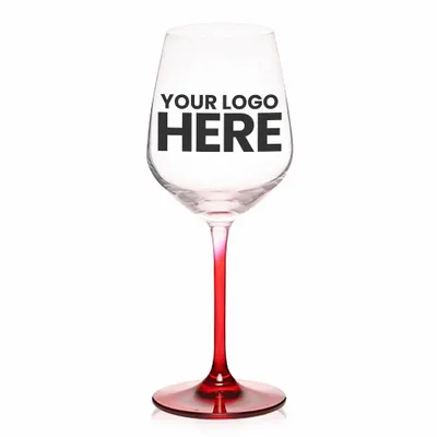 13 oz. Lead Free Crystal Wine Glasses - Stealth Promo Co