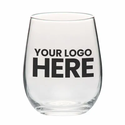 17 oz. Sienna Stemless Wine Glasses - Stealth Promo Co