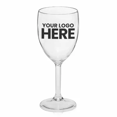 10 oz. Plastic White Wine Glasses - Stealth Promo Co