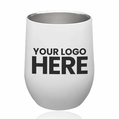 11 oz. Stainless Steel Stemless Wine Glasses - Stealth Promo Co