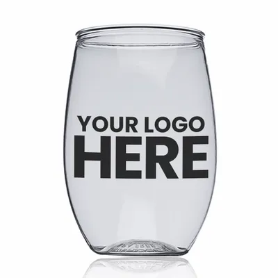 16 oz. Plastic Stemless Wine Glasses  - Stealth Promo Co
