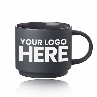 14 oz. Stackable Ceramic Mugs - Stealth Promo Co
