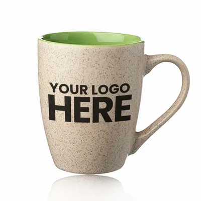 10 oz. Sesame Speckled Dual-Tone Coffee Mugs - Stealth Promo Co