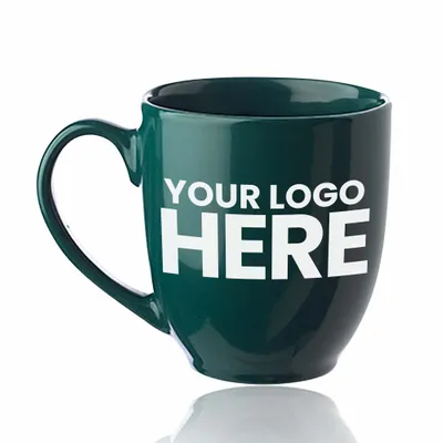 16 oz. Bistro Glossy Coffee Mugs - Stealth Promo Co