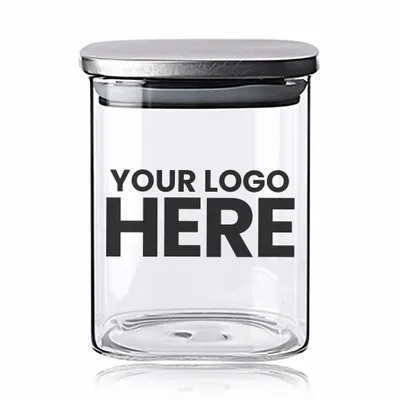 Branson 30 oz. Square Storage Jars - Stealth Promo Co