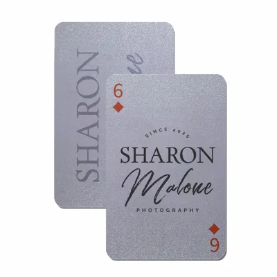 Silver Glitter Playing Cards - Stealth Promo Co