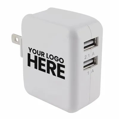 Dual Port UL Listed USB AC Adapters - Stealth Promo Co